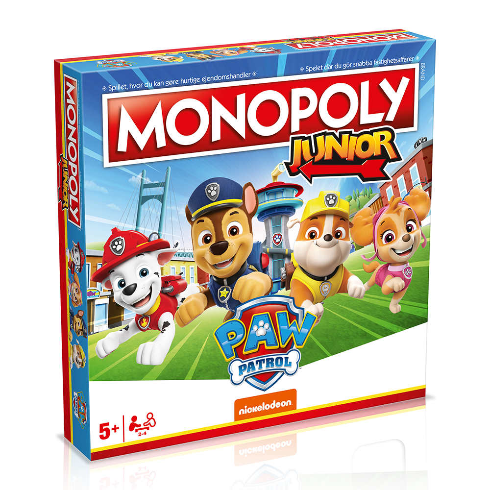 Monopoly Junior - Paw Patrol, brætspil for børn